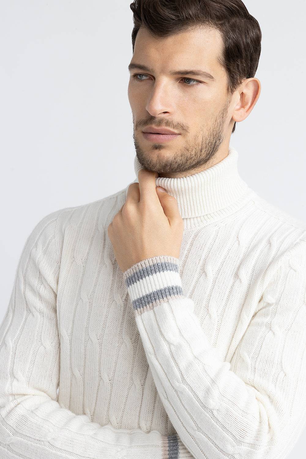 Peserico Maglia collo alto in lana merinos e cashmere Pezzi Unici