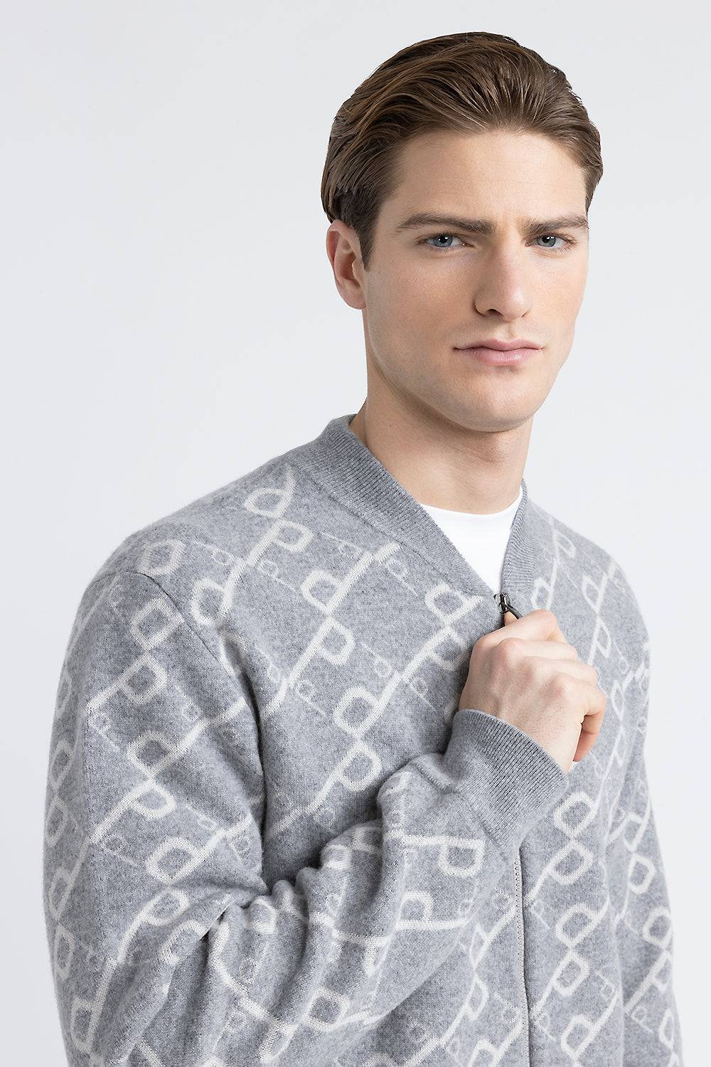 Peserico Felpa bomber in lana merinos extrafine e cashmere Presa