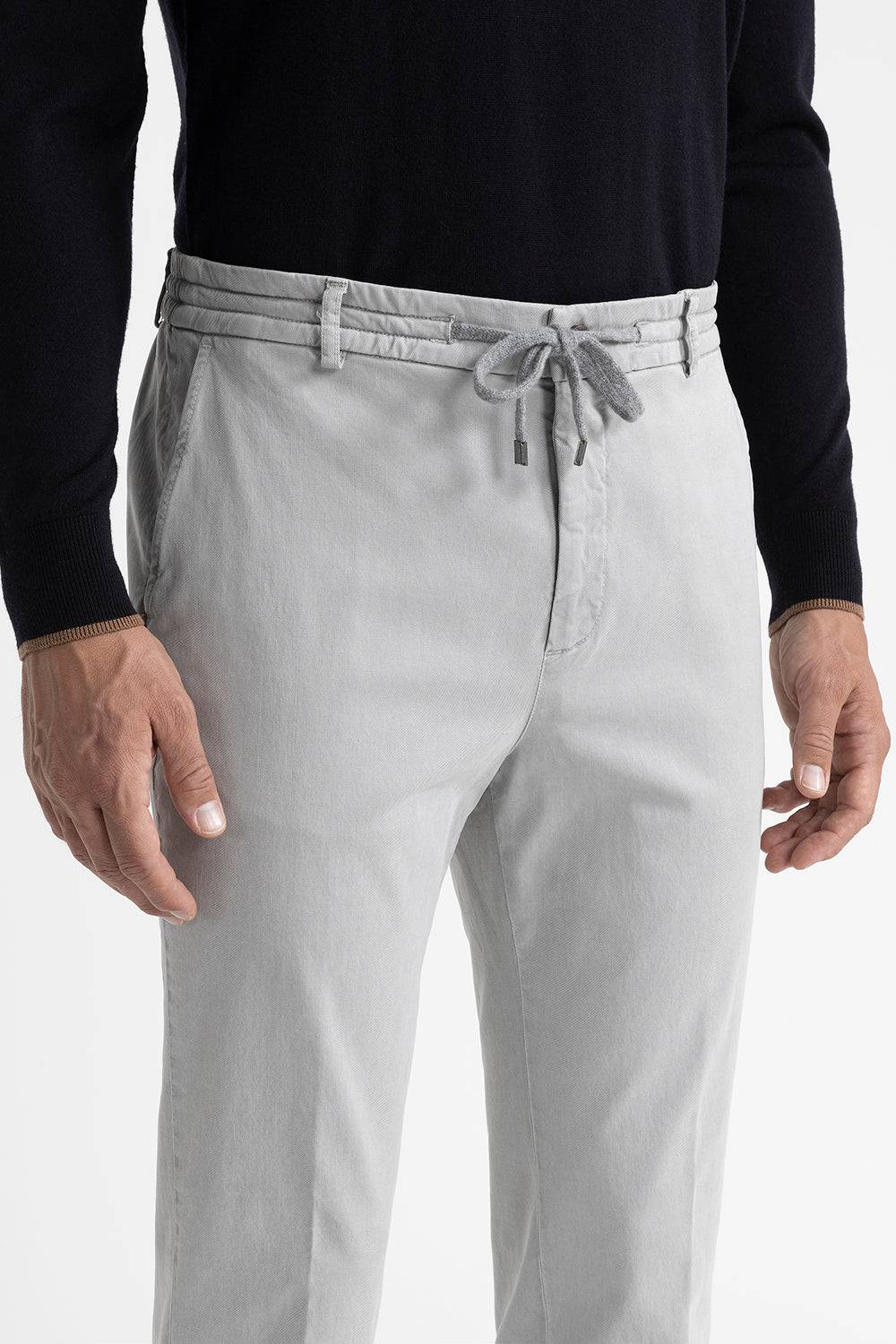Peserico Pantalone jogger in cotone, seta e tencel In Vendita