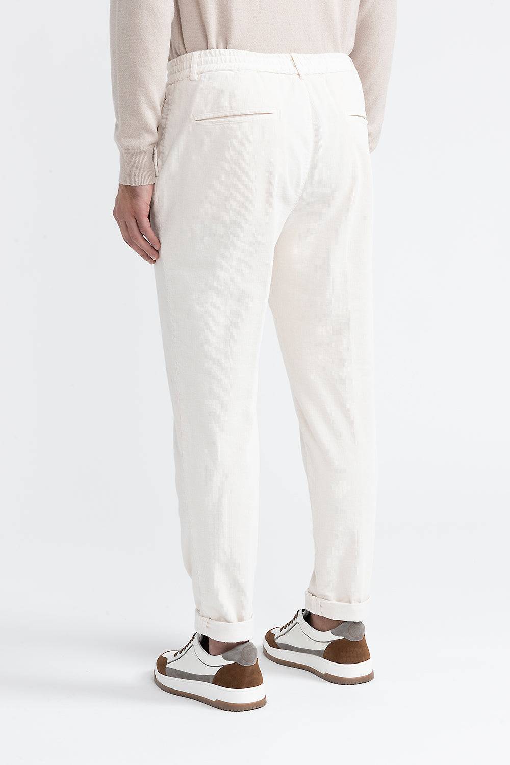 Peserico Pantalone jogger in velluto di cotone Vendita Calda