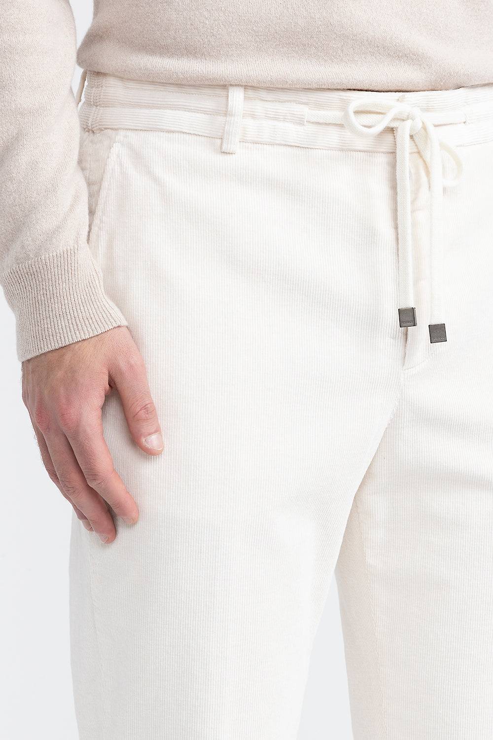 Peserico Pantalone jogger in velluto di cotone Vendita Calda