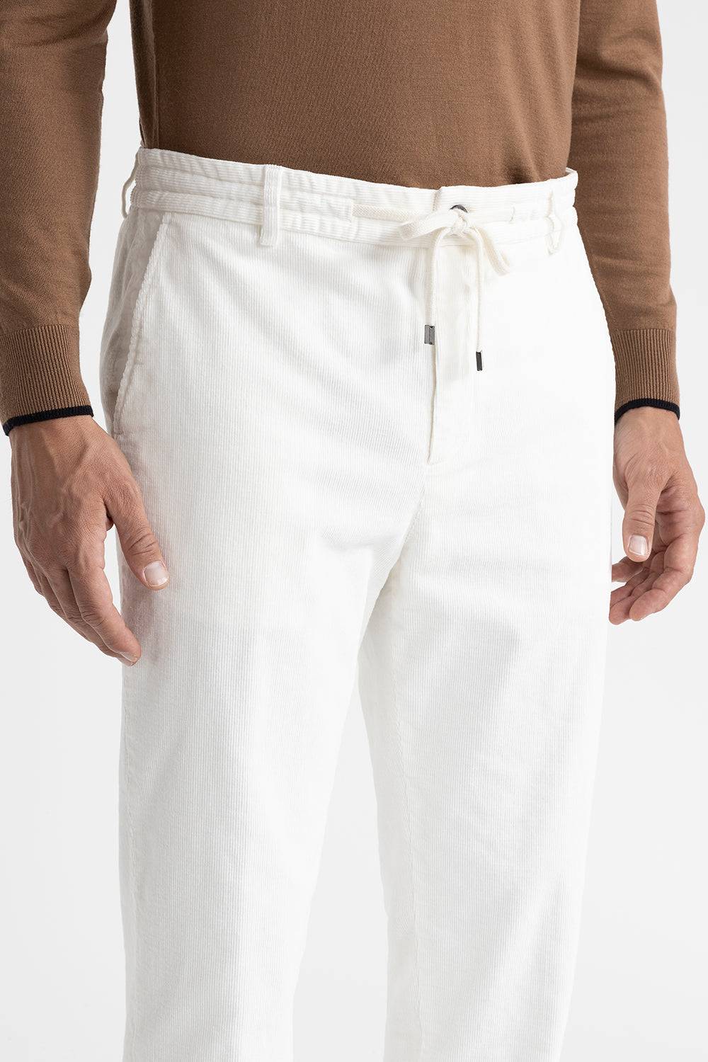 Peserico Pantalone jogger in velluto di cotone In vendita
