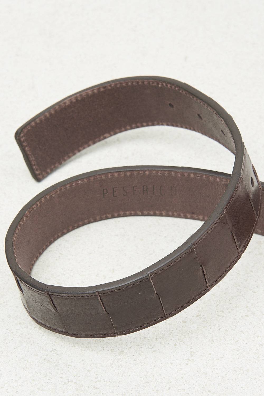Peserico Cintura in vera pelle intrecciata Italy
