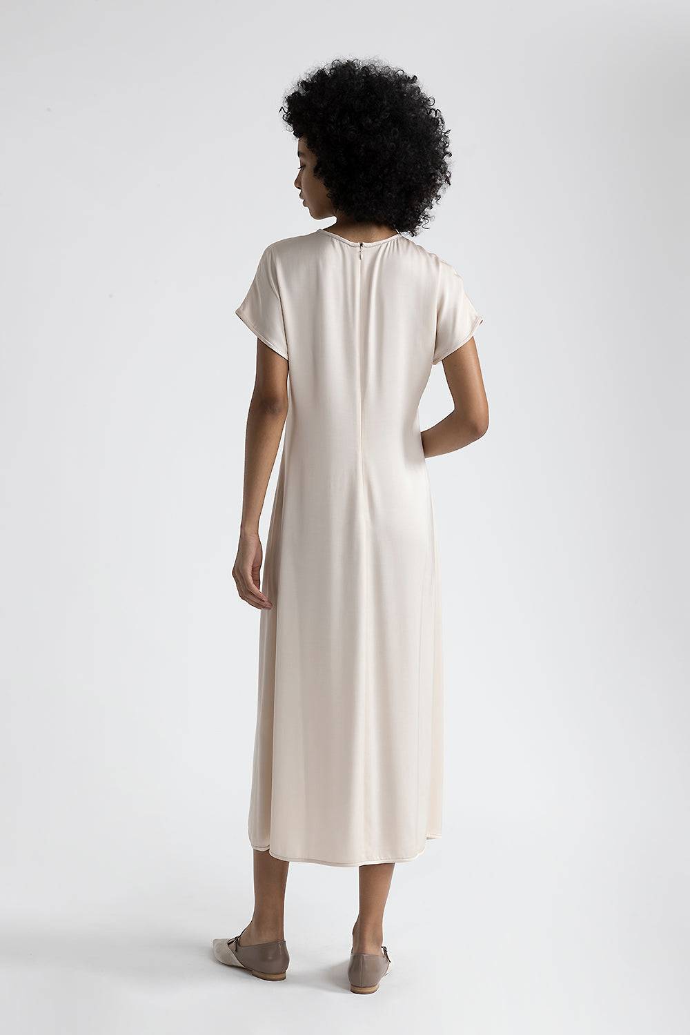 Peserico Abito lungo in satin di viscosa Nuovo