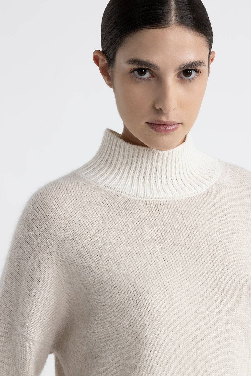 Peserico Maglia collo alto in lana, cashmere e alpaca Convenienza