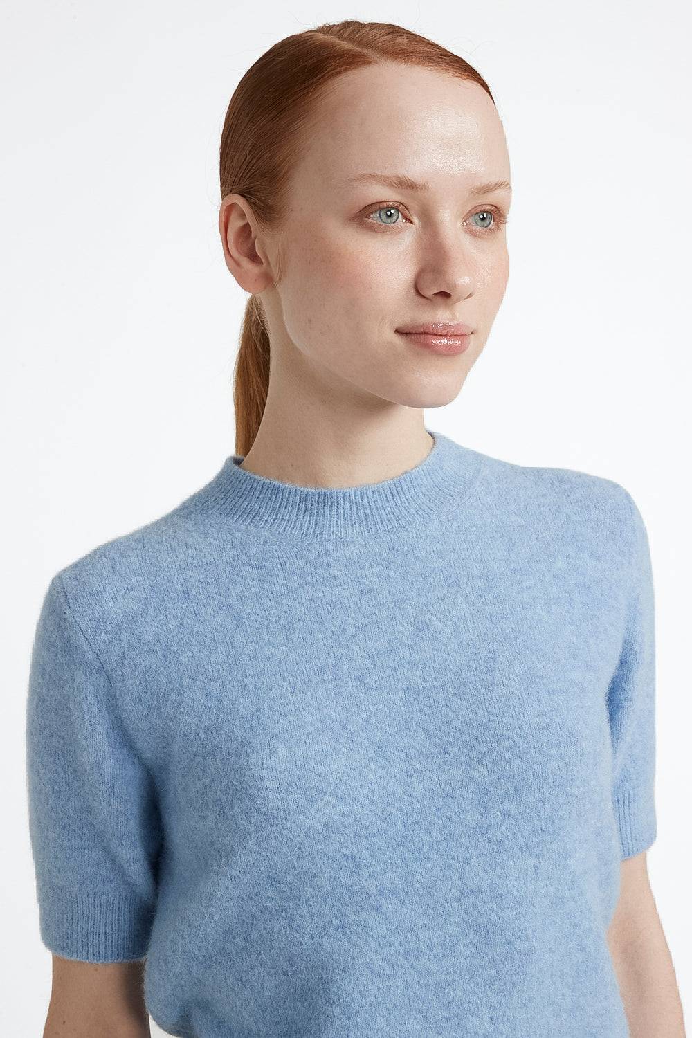 Peserico Maglia maniche corte in filato d'alpaca e lana stretch Presa