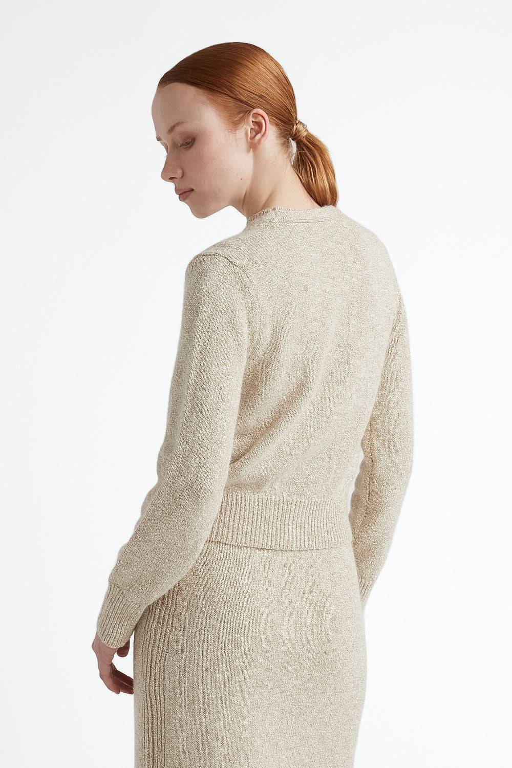 Peserico Cardigan in cotone e lana d'alpaca con lurex In Vendita