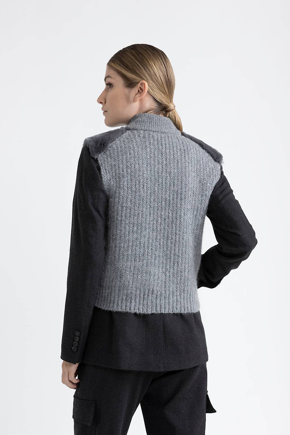 Peserico Gilet in tricot e pelo Hotsell