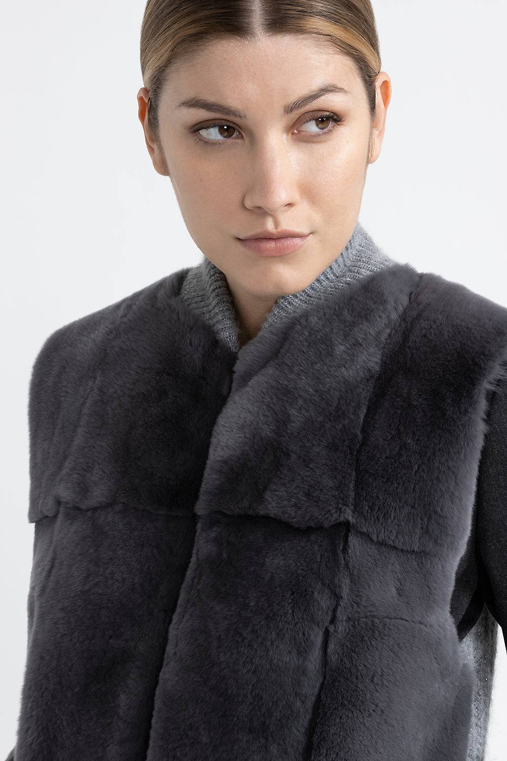 Peserico Gilet in tricot e pelo Hotsell
