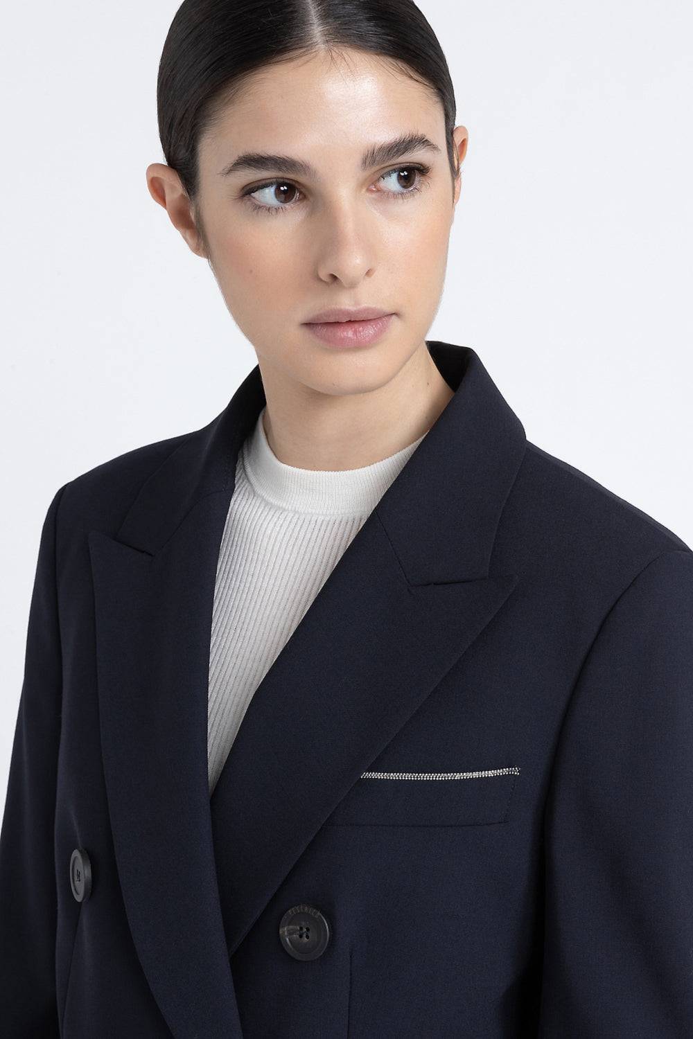 Peserico Blazer doppiopetto in lana tecnica Saldi