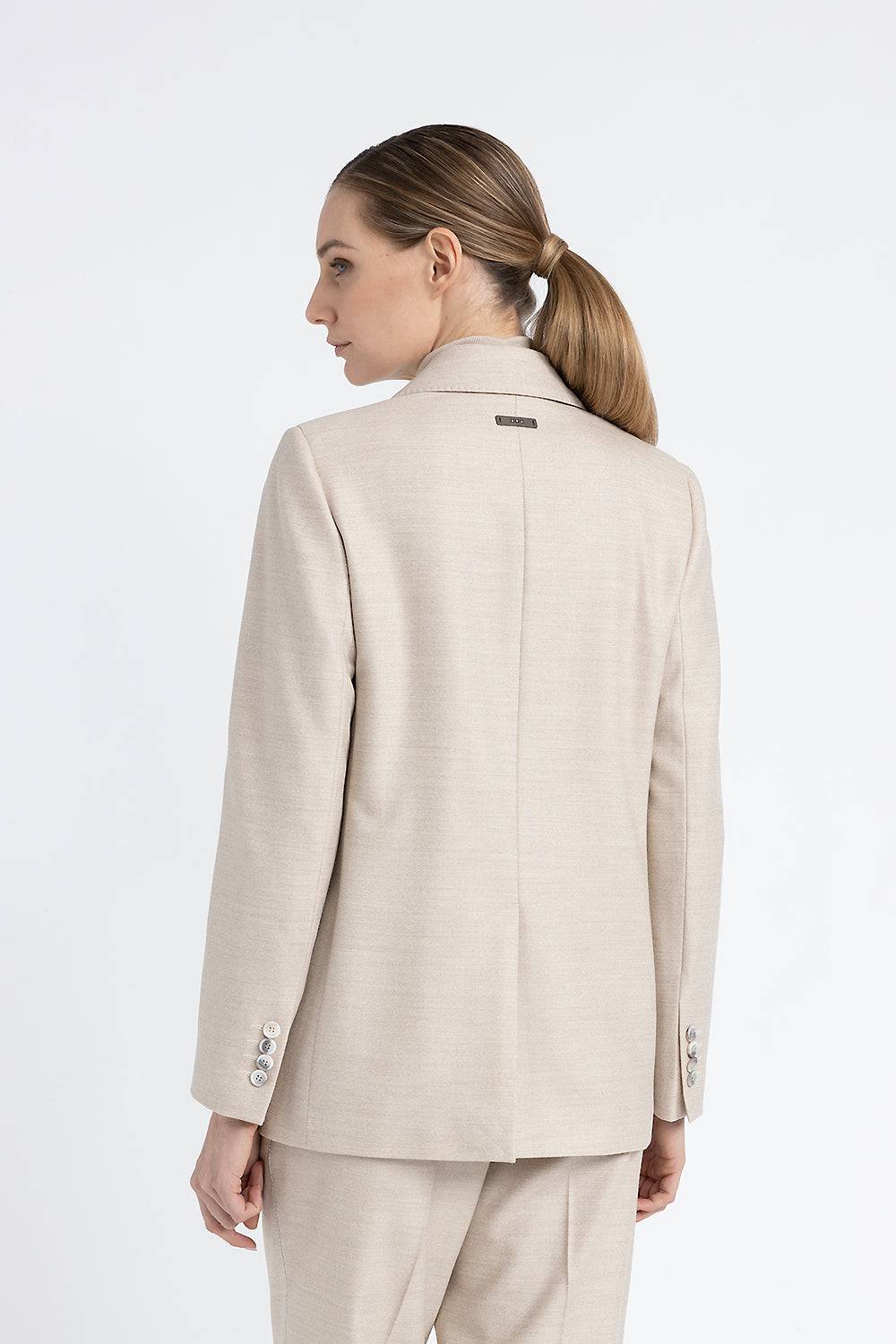 Peserico Blazer monopetto in lana jaspé comfort Loro Piana Offerte