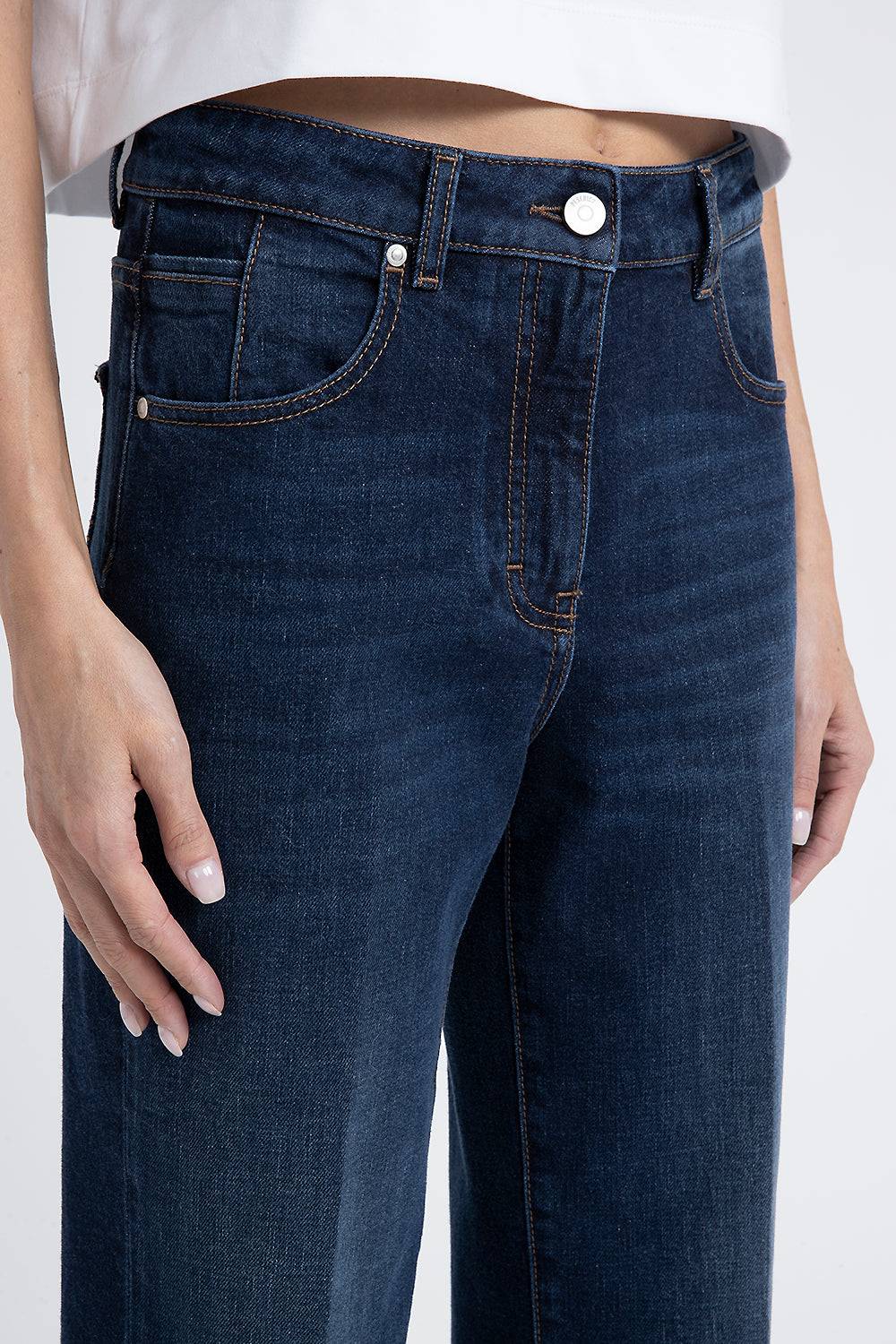 Peserico Pantalone in denim di cotone stretch Negozi Online