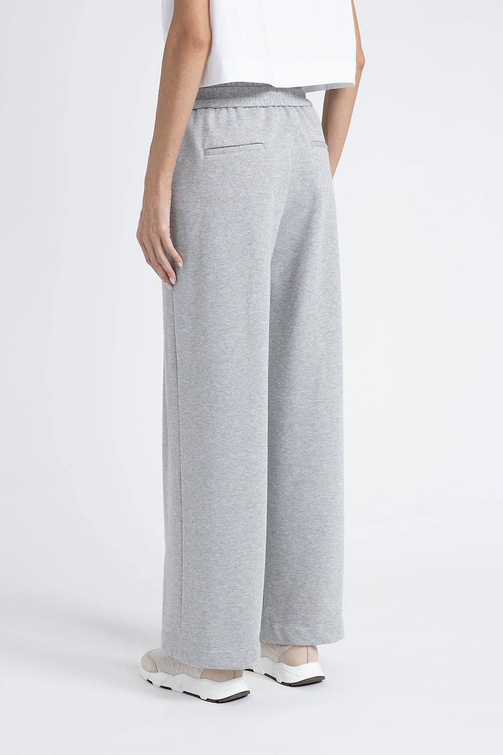 Peserico Pantalone in felpa garzata di cotone lurex Fino Al -60%