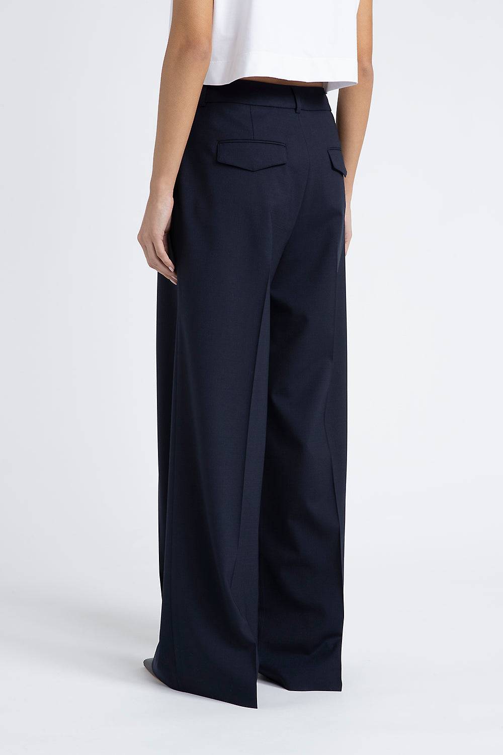Peserico Pantalone palazzo in lana tecnica Novità