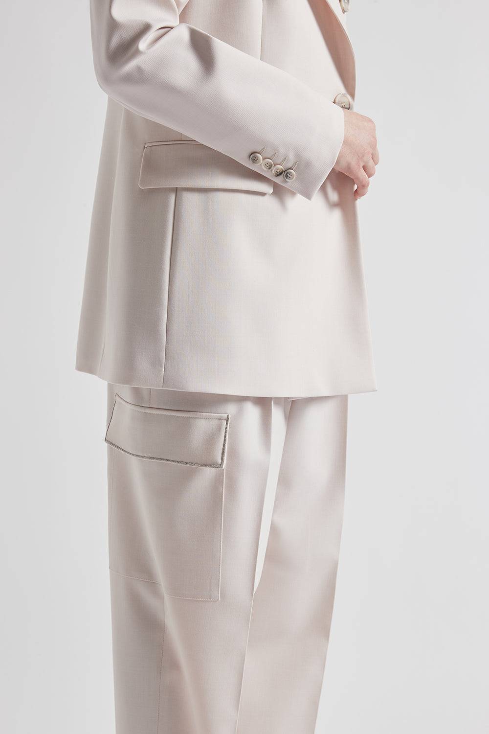 Peserico Pantalone carrot in twill di lana tecnica Sconto