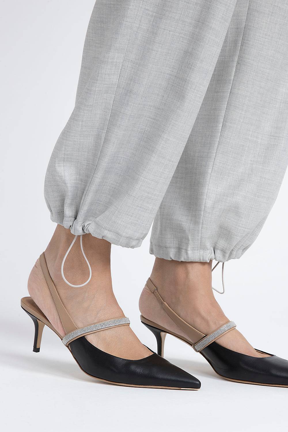 Peserico Pantalone baggy con tasche cargo in lana viscosa Economico