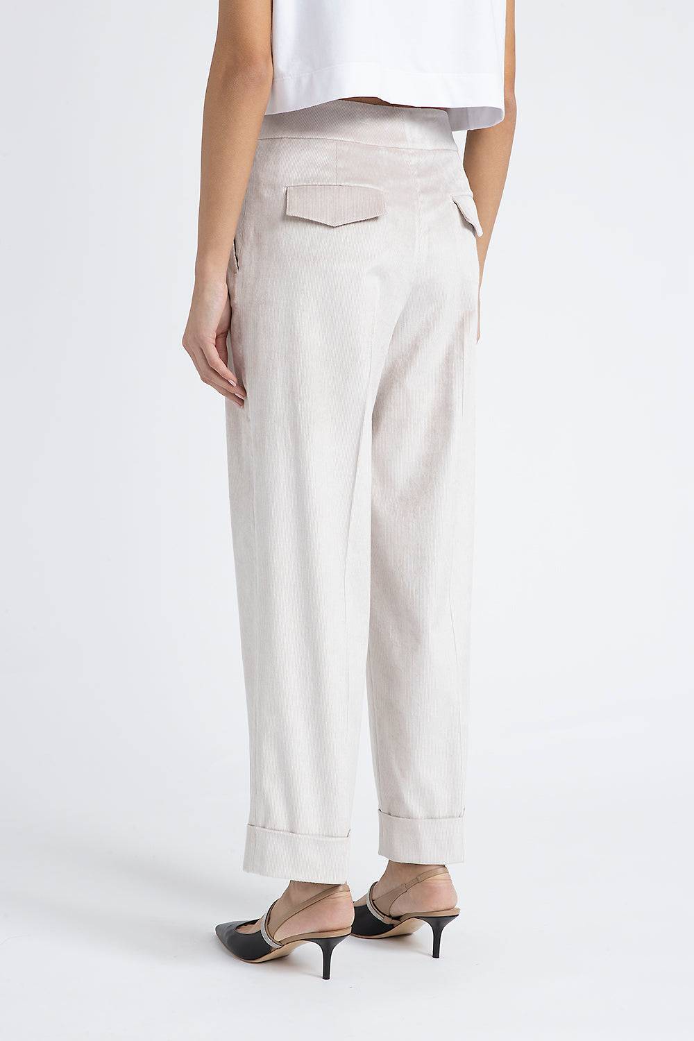 Peserico Pantalone straight in velluto 2000 righe Outlet
