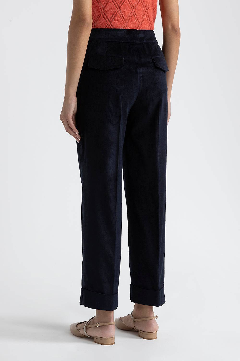 Peserico Pantalone straight in velluto 2000 righe In Vendita