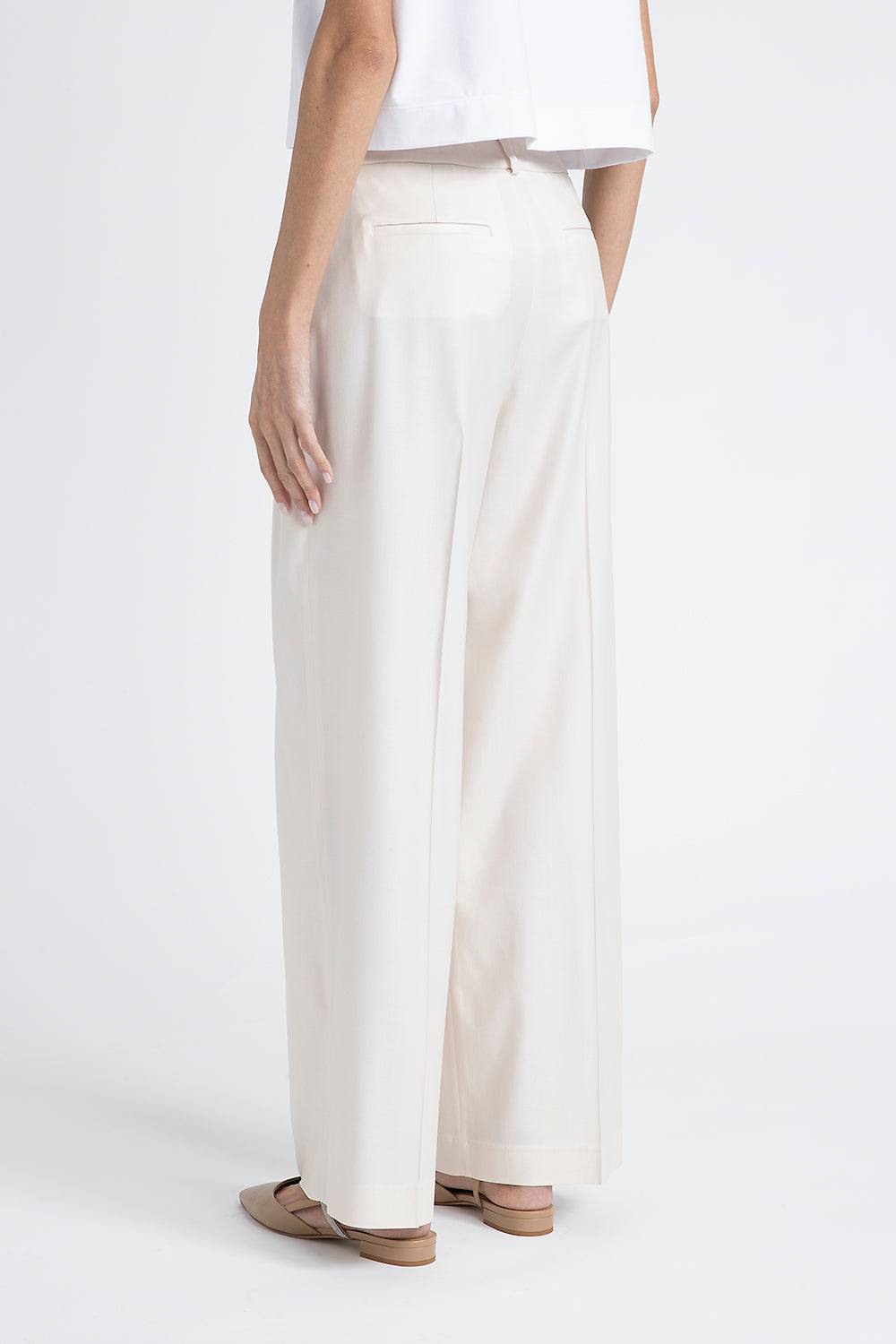 Peserico Pantalone wide in twill Saldi