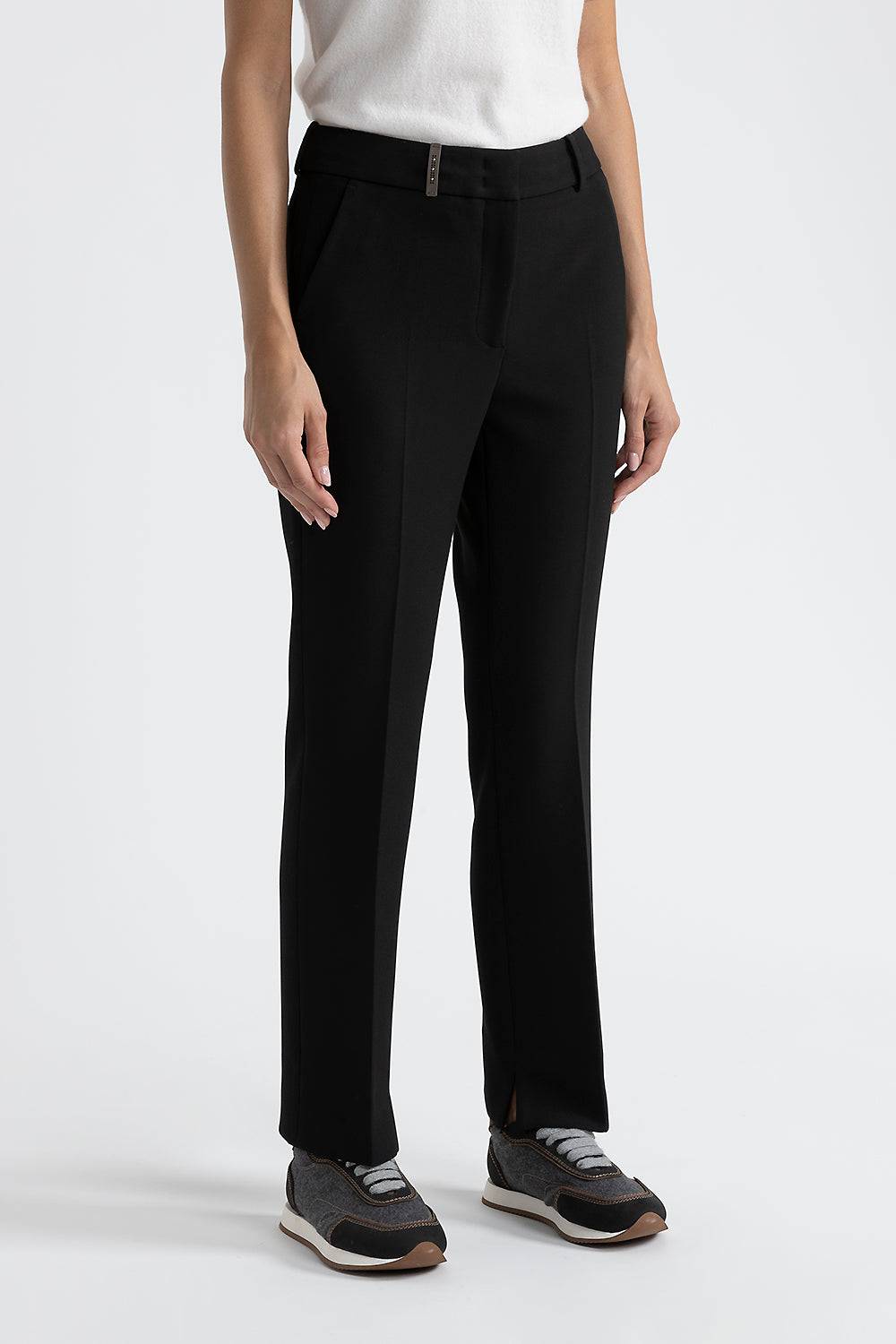 Peserico Pantalone in viscosa-cotone stretch