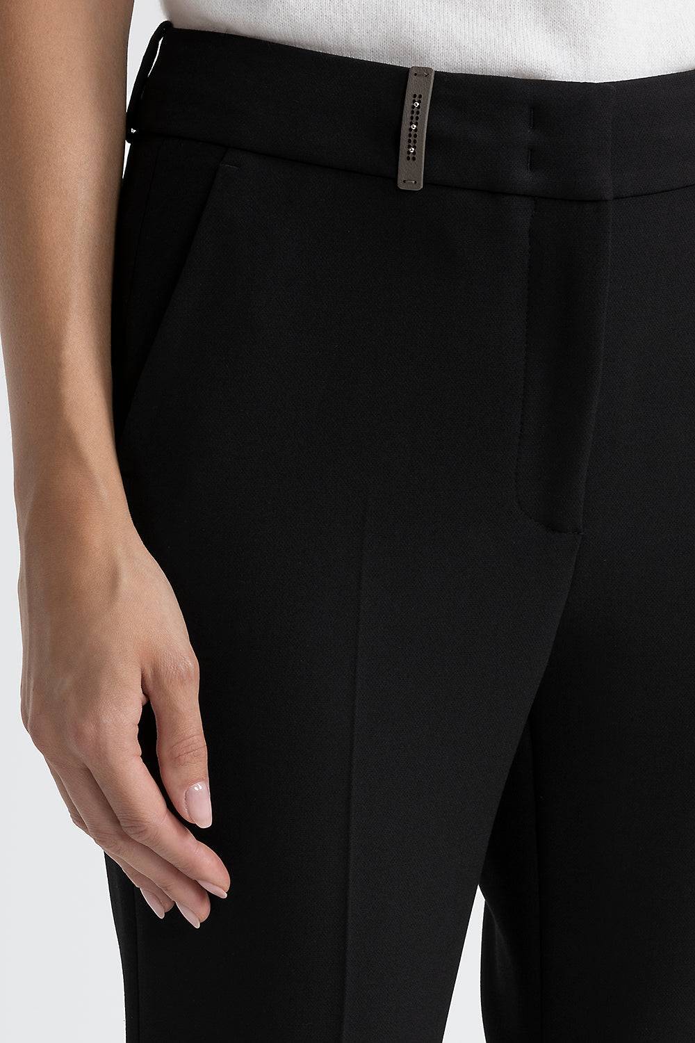 Peserico Pantalone in viscosa-cotone stretch Vendita Calda