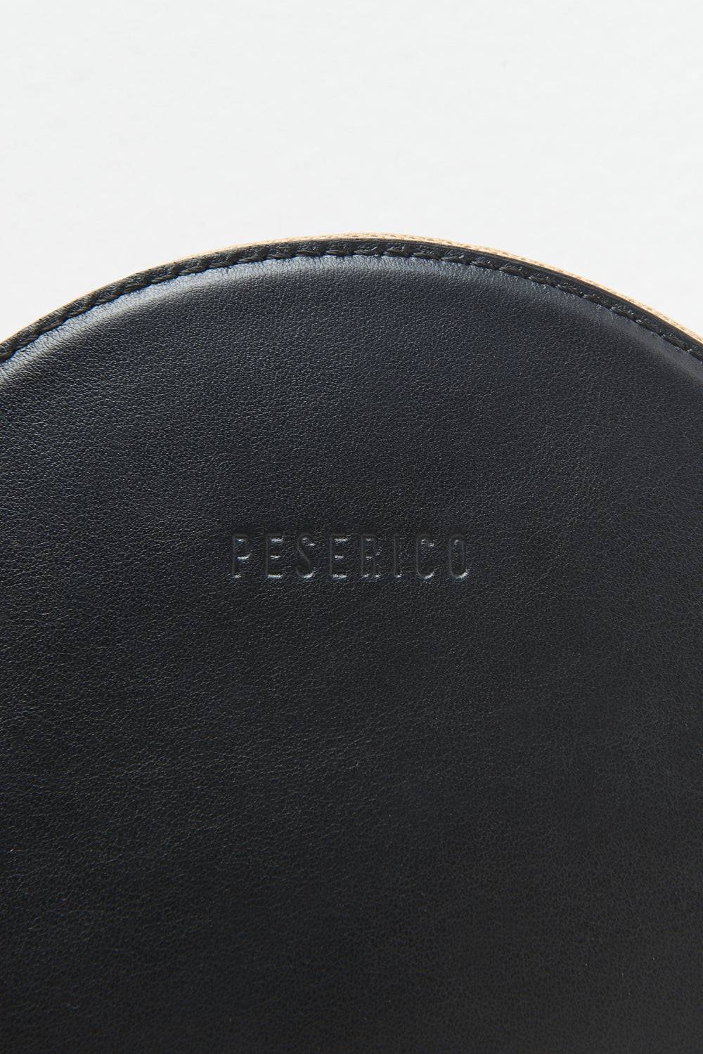 Peserico Borsa rotonda in vera pelle con polsiera e tracolla Vendita Economica