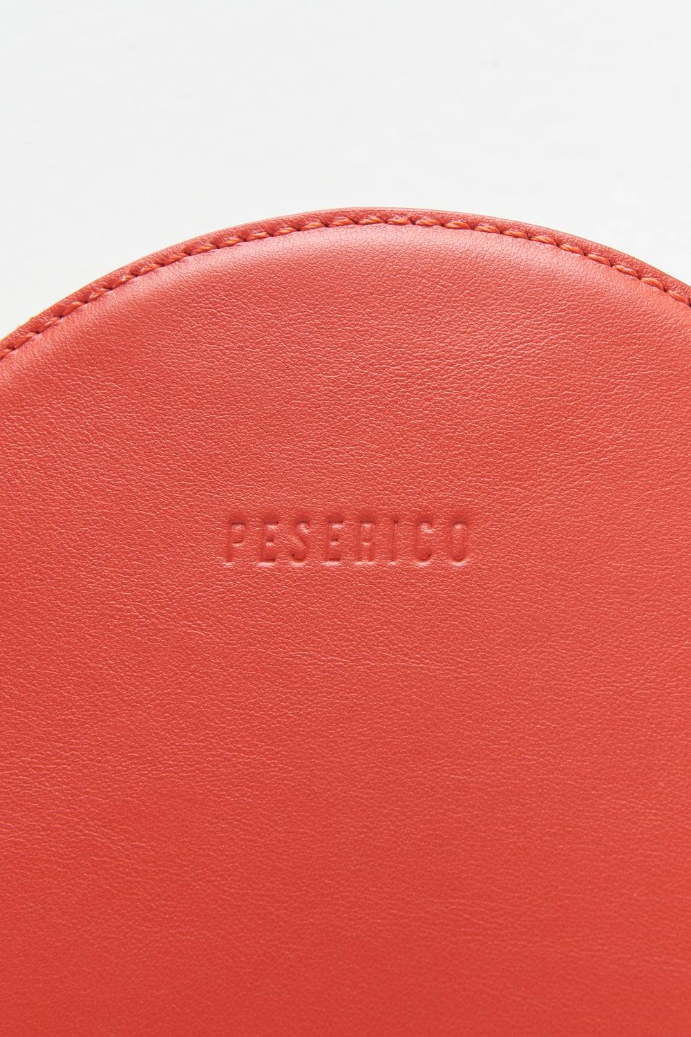 Peserico Borsa rotonda in vera pelle con polsiera e tracolla Saldi Di Fabbrica