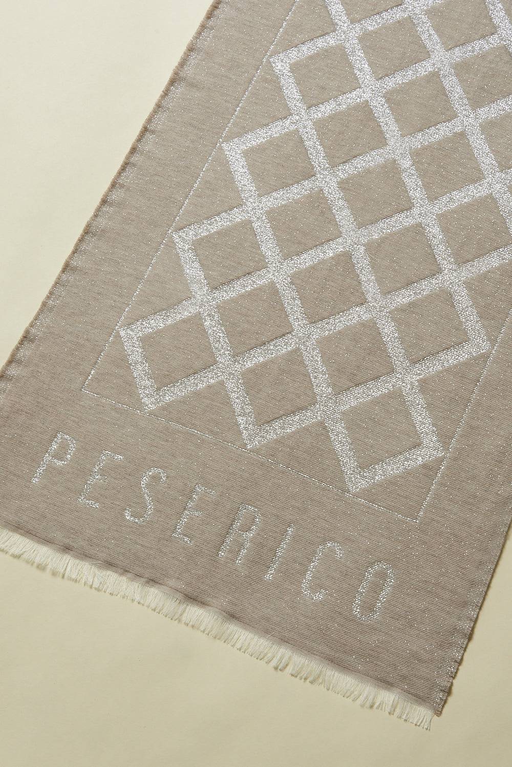 Peserico Stola in lana e modal con motivo geometrico Nuovo
