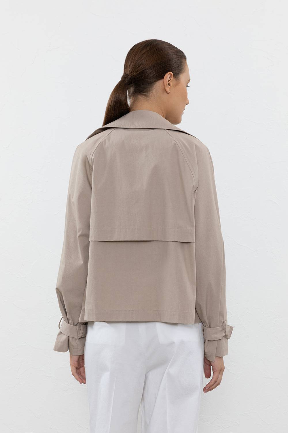 Peserico Trench corto in gabardina di cotone tecnica Economico