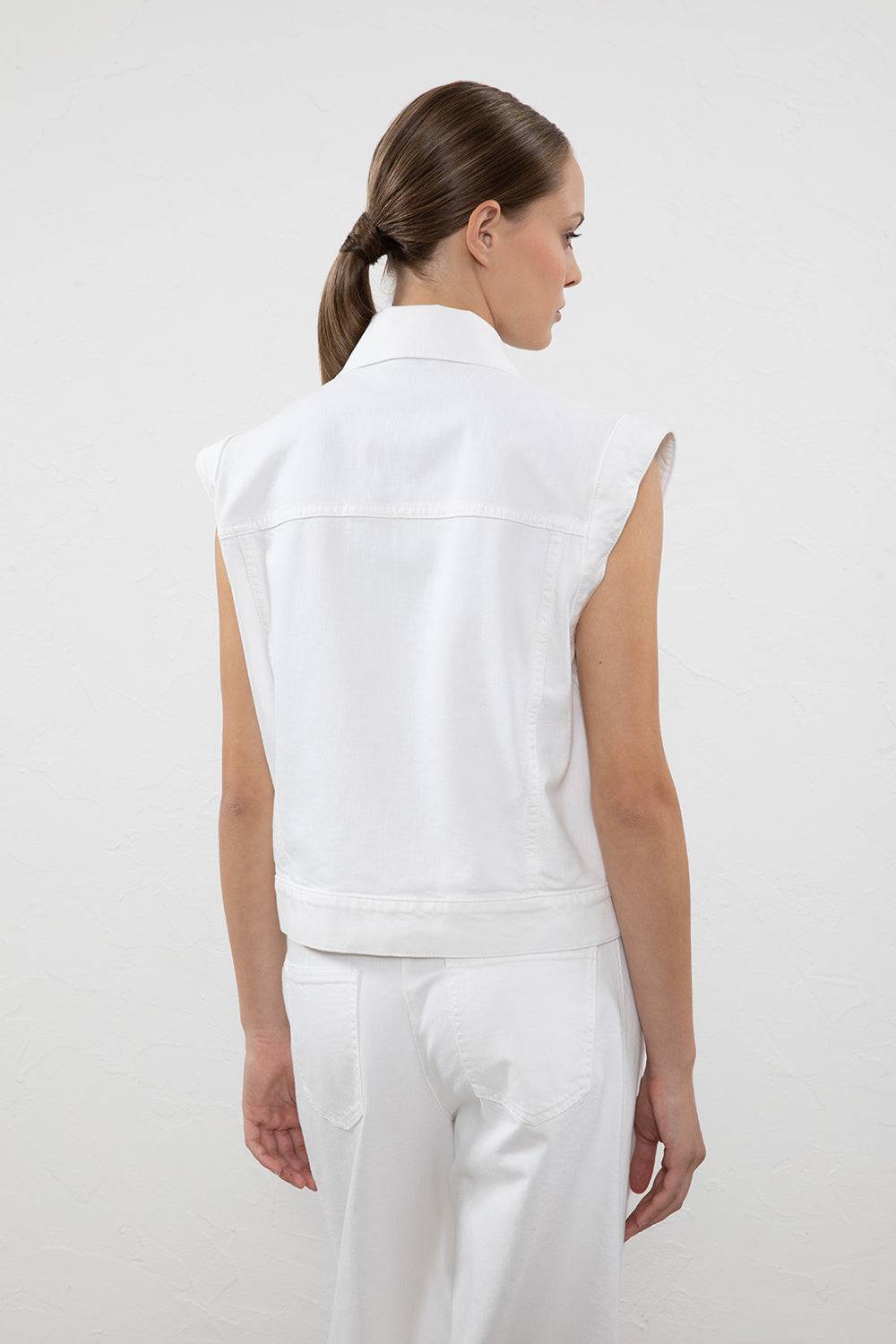 Peserico Gilet in drill di cotone fiammato Outlet