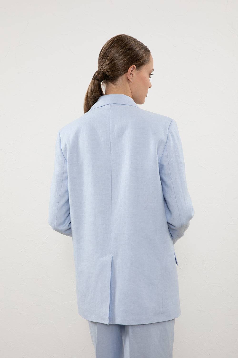 Peserico Blazer doppiopetto in gabardina di puro lino Saldi