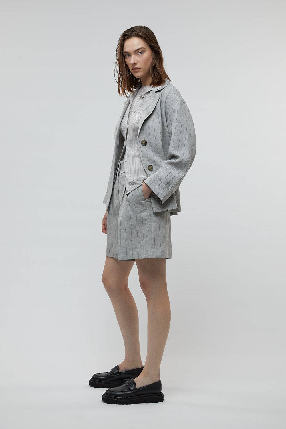 Peserico Blazer monopetto in lino, viscosa e lurex Offerte