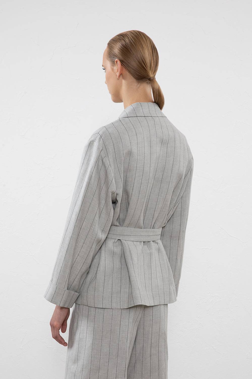 Peserico Blazer monopetto in lino, viscosa e lurex Offerte