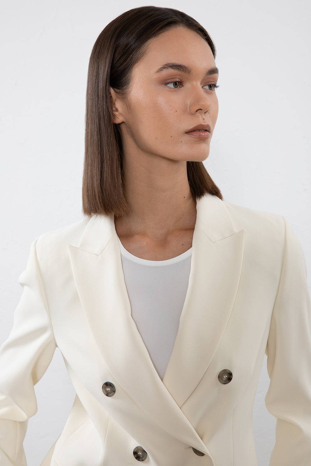 Peserico Blazer doppiopetto in cady crepe Vendita Calda