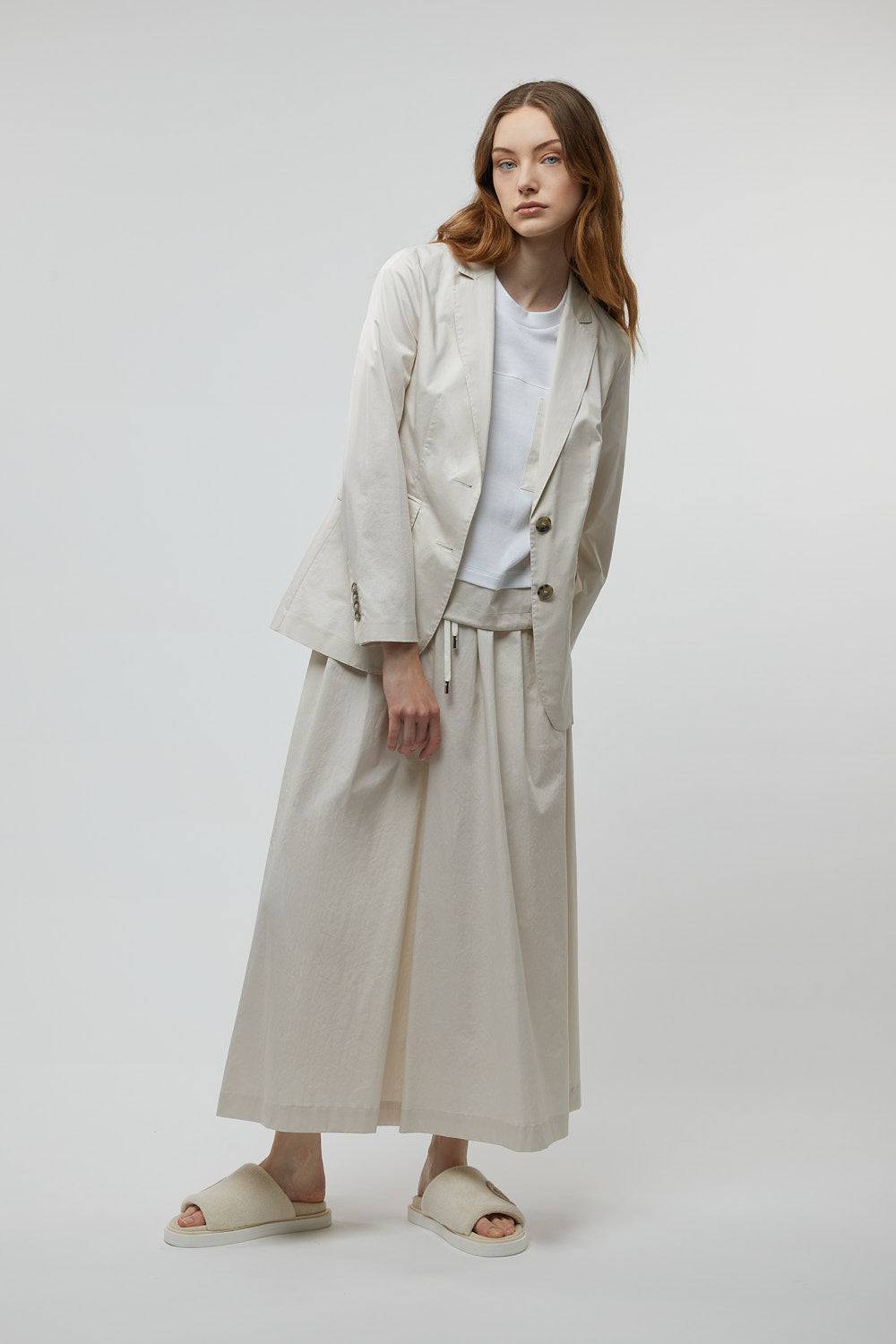 Peserico Blazer monopetto in raso leggero di cotone stretch Saldi Di Fabbrica