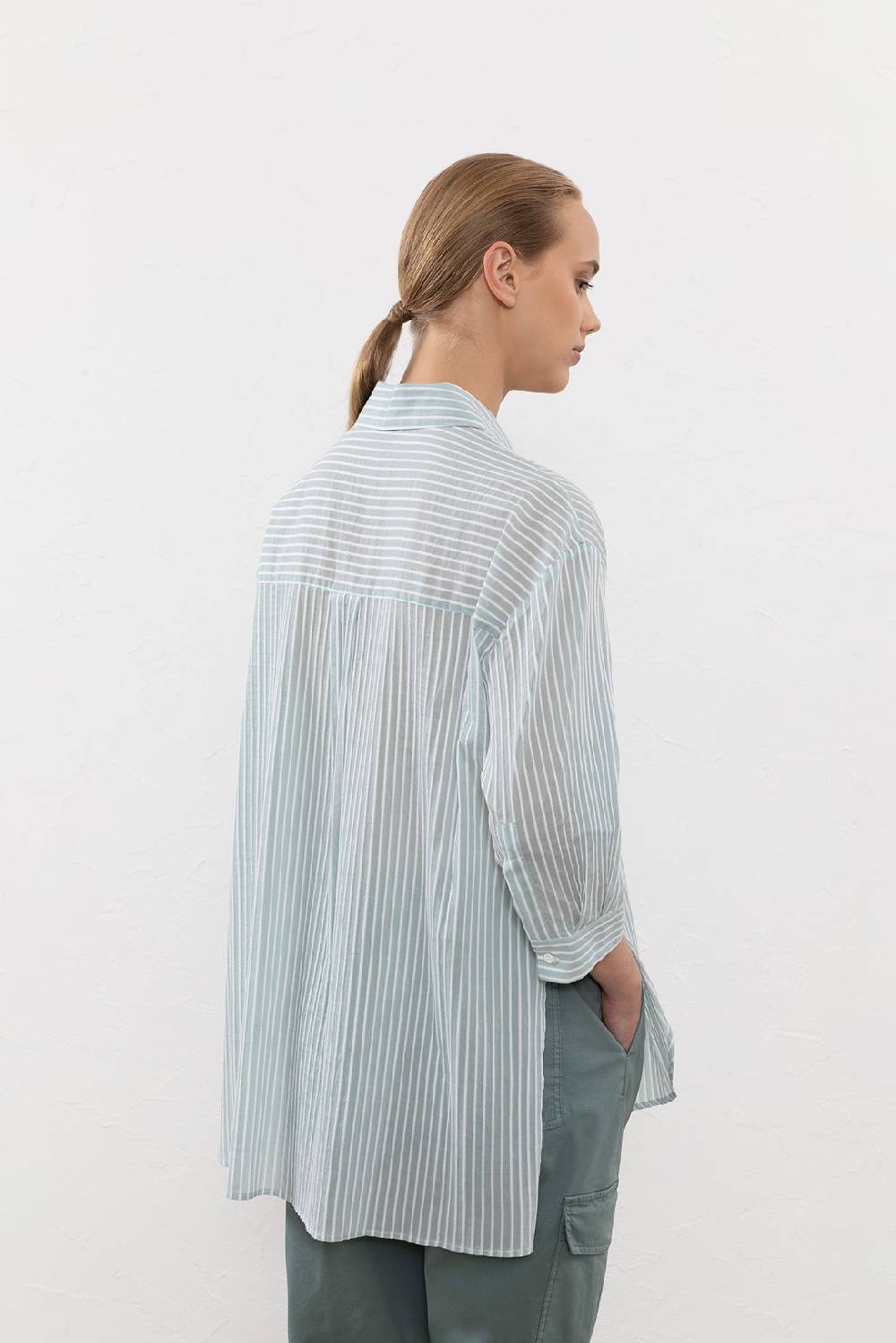 Peserico Camicia in leggera tela rigata di cotone I Più Venduti