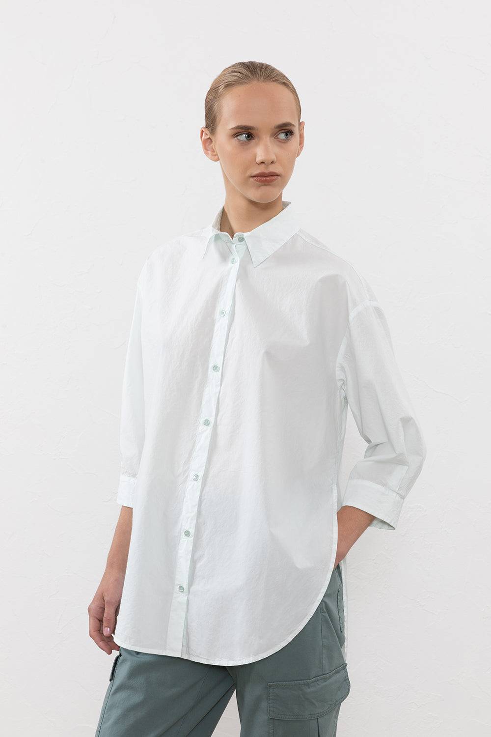 Peserico Camicia in popeline di cotone clean unito Negozio