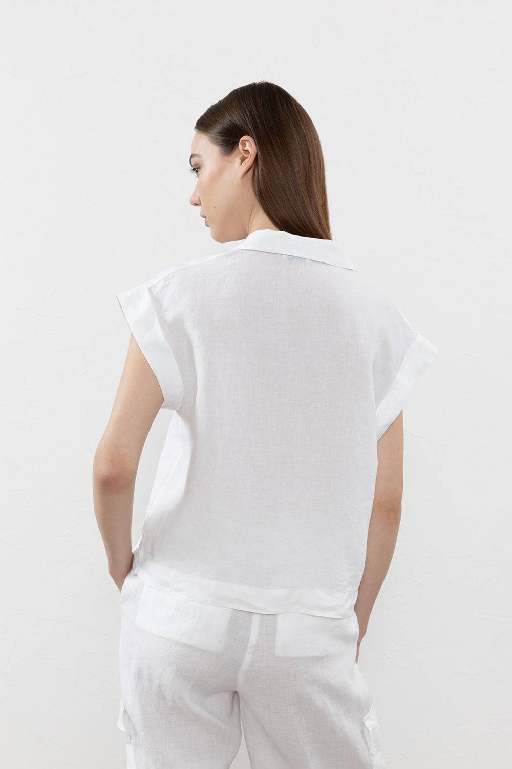 Peserico Camicia in tela di puro lino In Saldo