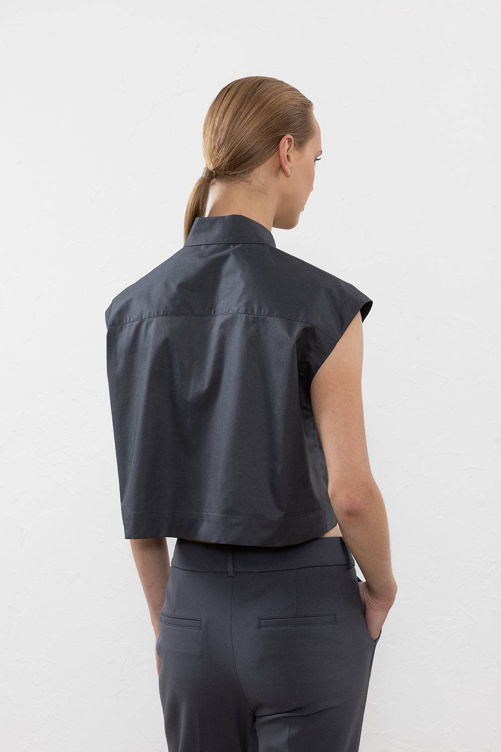 Peserico Top in micro twill di cotone laminato Moda