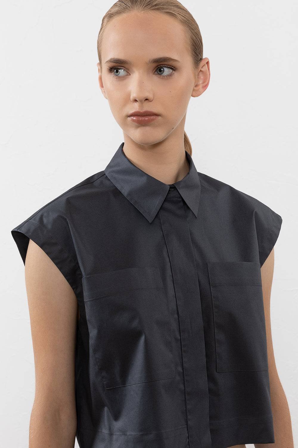 Peserico Top in micro twill di cotone laminato Moda