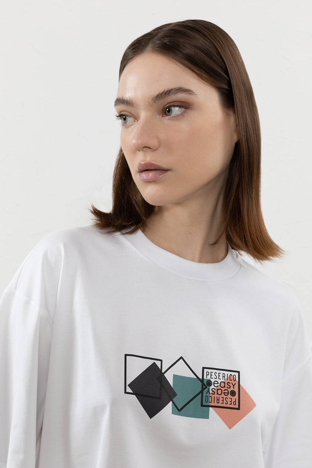 Peserico T-shirt in jersey di cotone Sconto