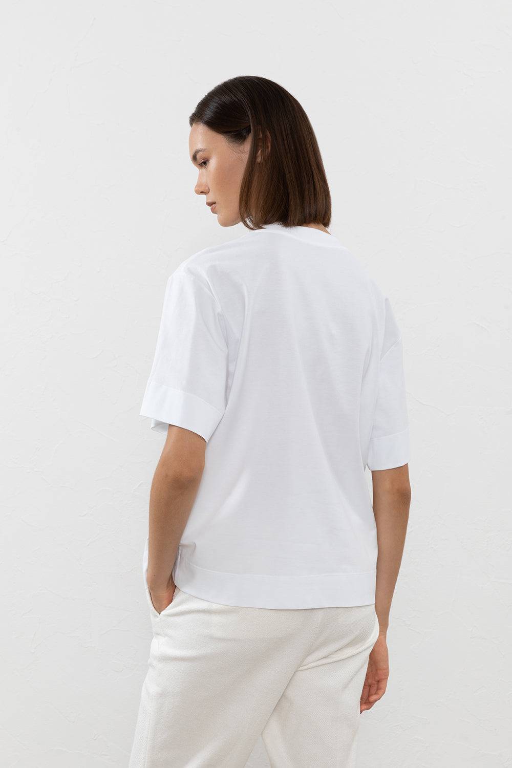 Peserico T-shirt in jersey di cotone Offerta