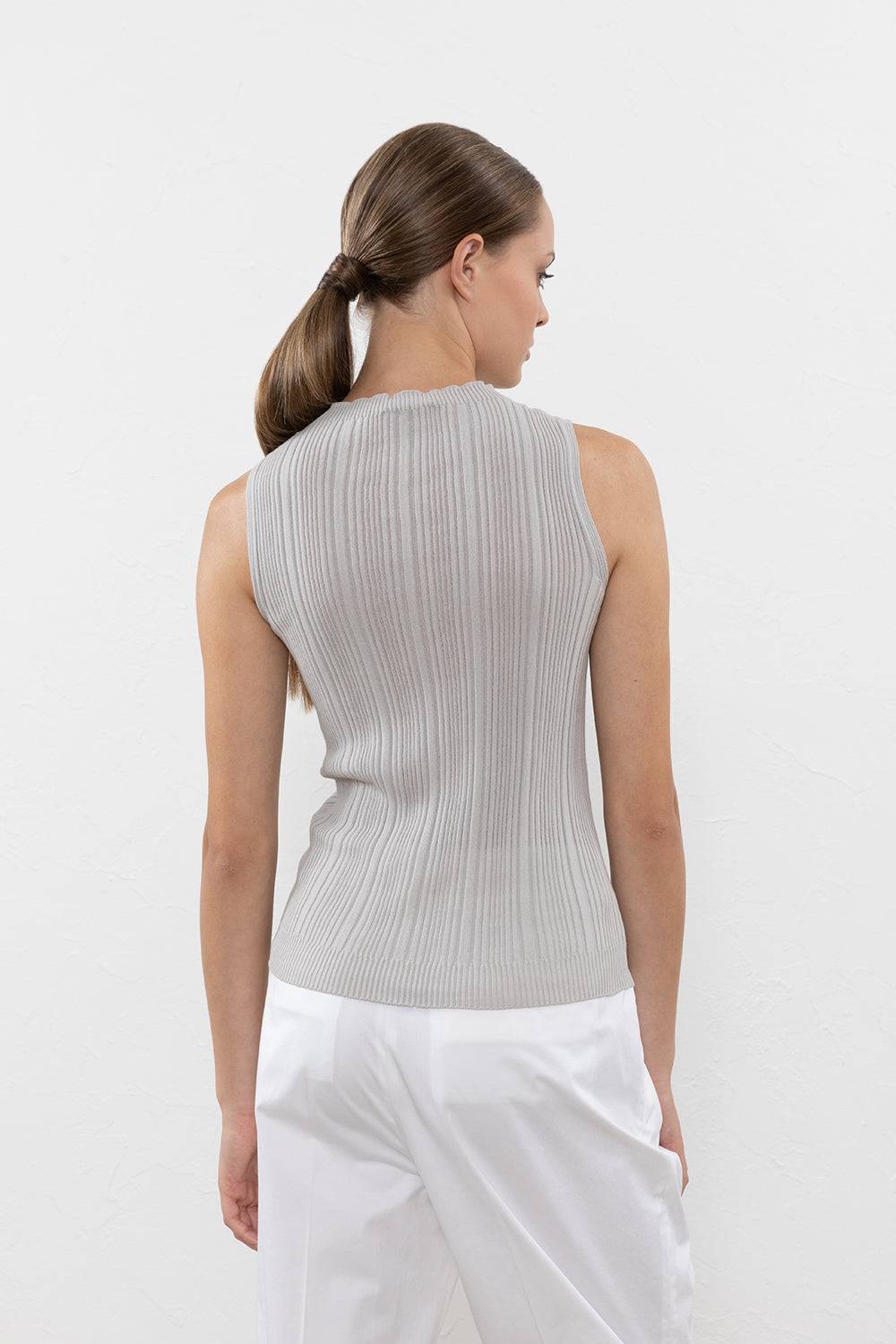 Peserico Top in filato di puro cotone crepe Economico