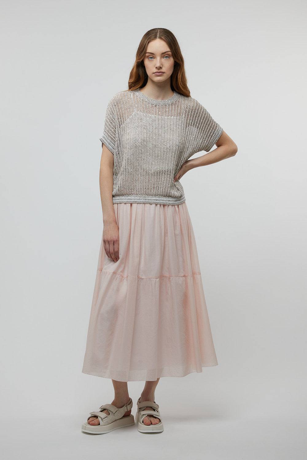 Peserico Gonna in voile di puro cotone Online