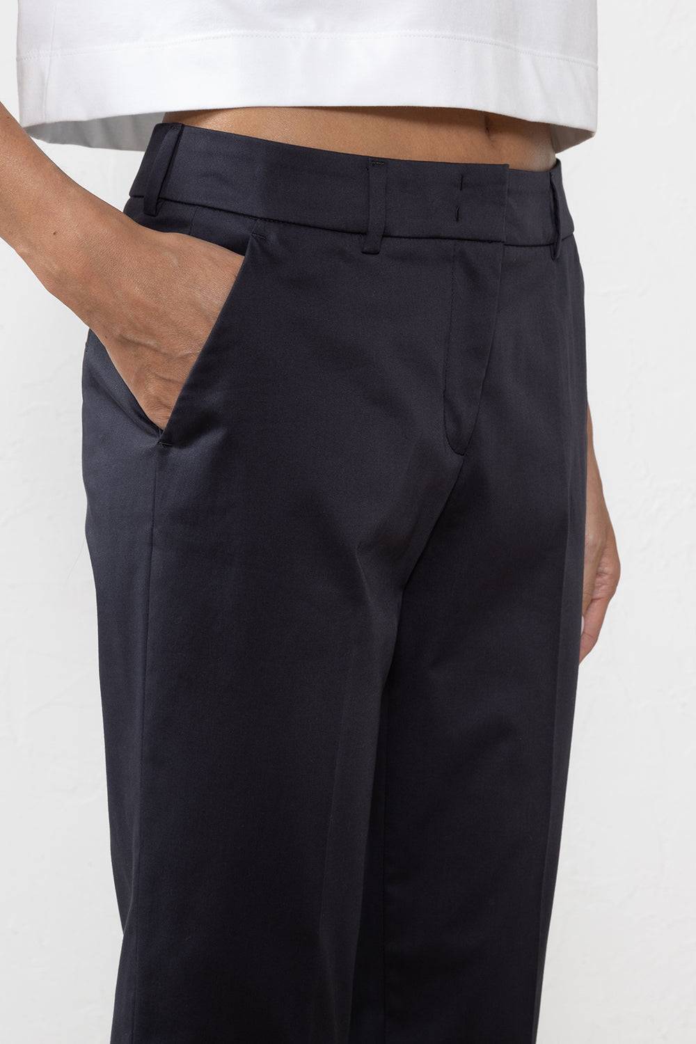 Peserico Pantalone in raso leggero di cotone Saldi