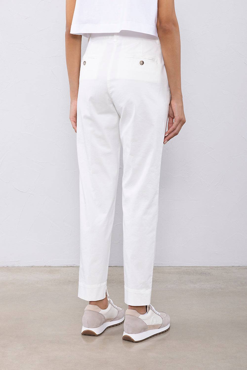 Peserico Pantalone in gabardine leggera di cotone Saldi Di Fabbrica