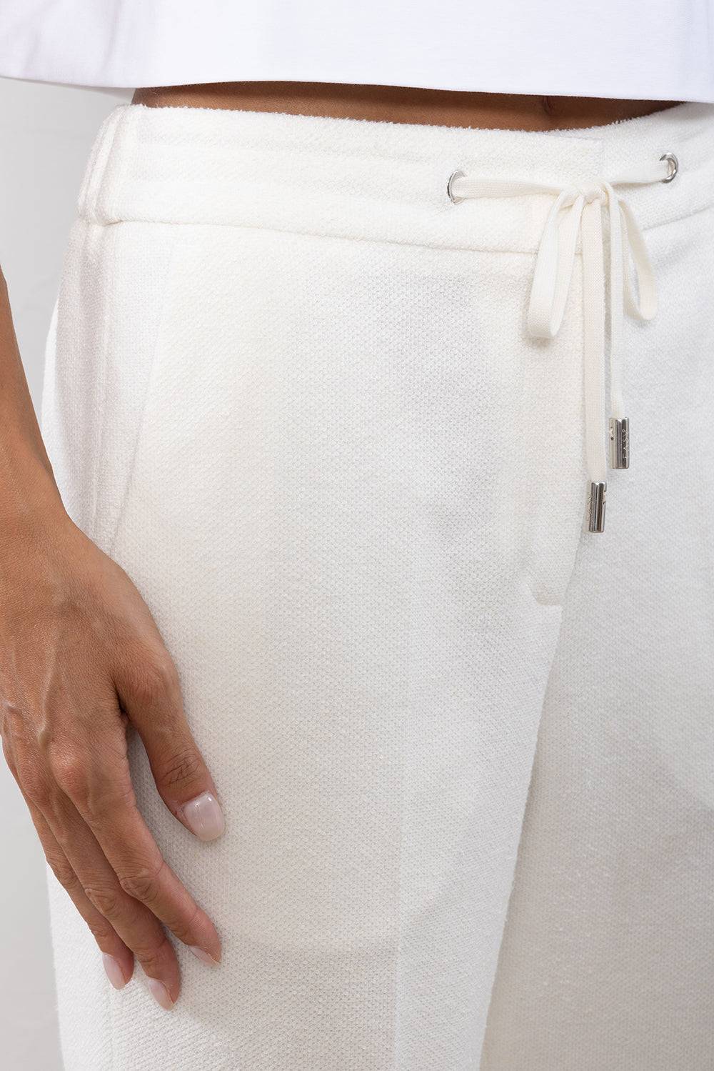Peserico Pantalone in felpa rovescia di misto lino cotone Nuova