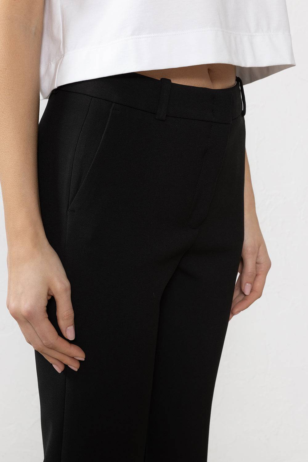 Peserico Pantalone in tela doppia di viscosa e cotone stretch 2025