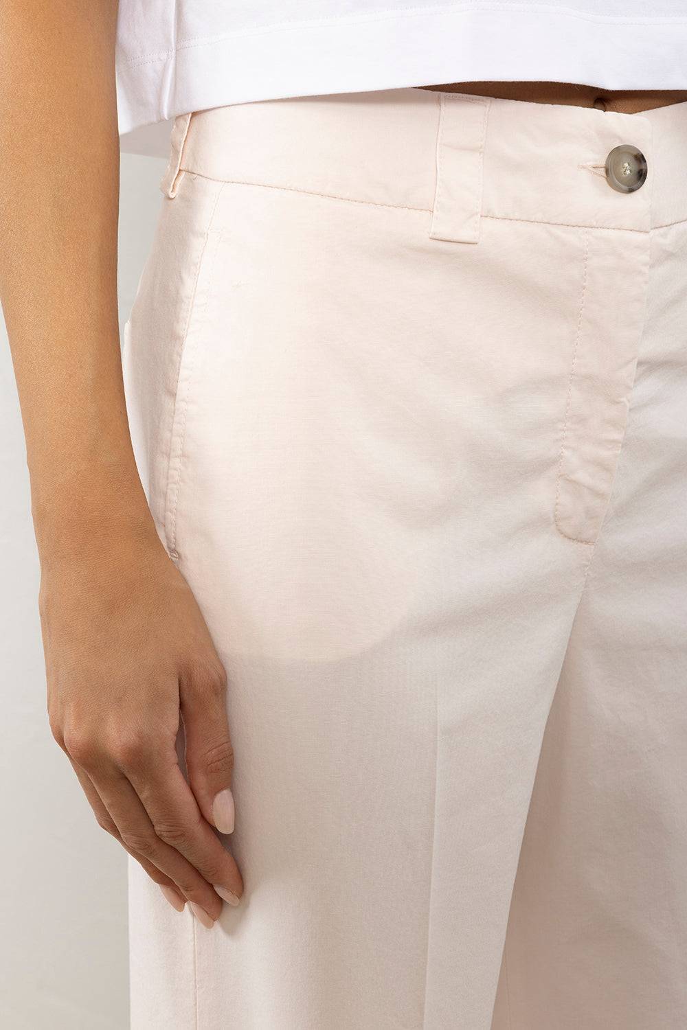 Peserico Pantalone dritto alla caviglia con risvolto Italia