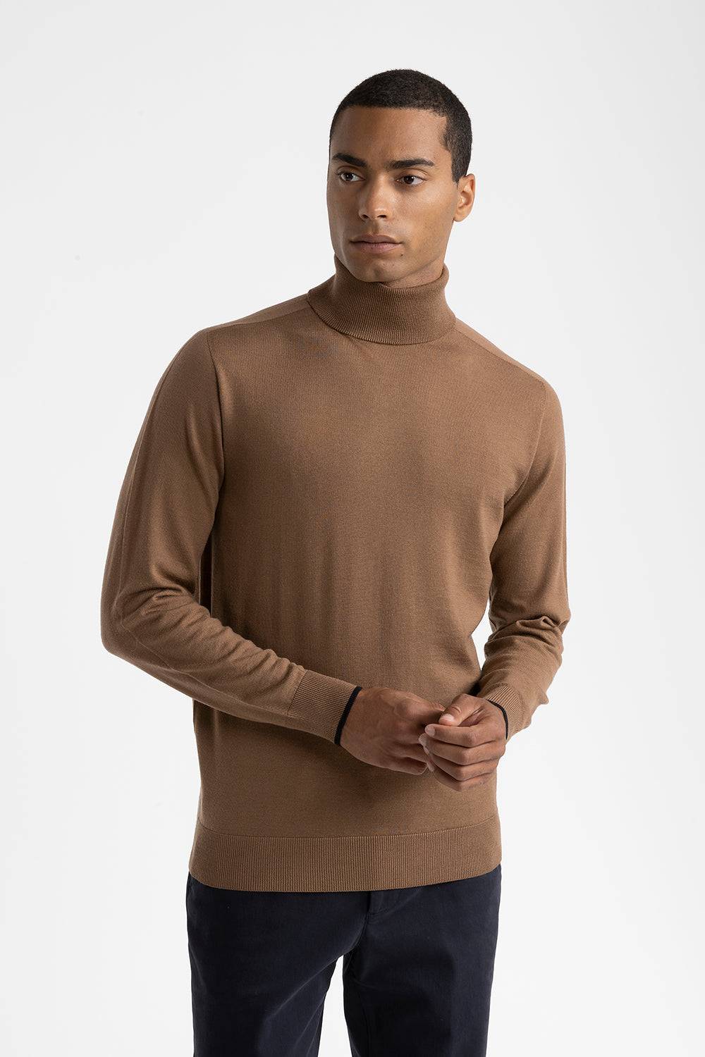 Peserico Maglia collo alto in pura lana vergine